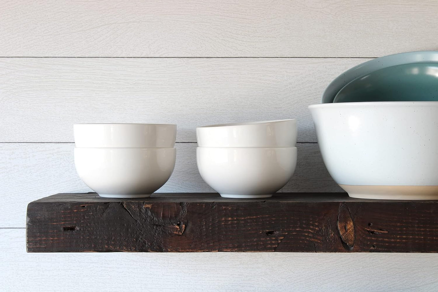 Urban Legacy Reclaimed Barn Joist Deep Floating Shelves | Deep Shelves with Low Profile Shelf Bracket with High Weight Capacity, Set of 2 (48" x 11" x 2.5", Rustic Brown)