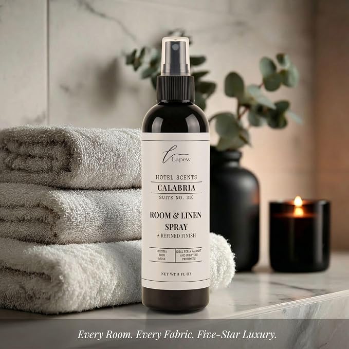Lapew Hotel Scents Luxury Room Spray | Calabria Suite 310 | Inspired by the Bellagio Hotel | Linen Spray Air Freshener & Fabric Spray | 8 fl oz