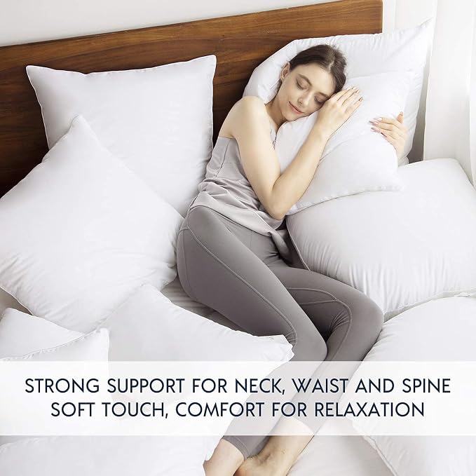 Phantoscope 26x26 Pillow Insert - Throw Pillow Insert with 100% Cotton Cover - 26 Inch Square Form Microfiber Pillow Sham Stuffer - Couch Cushion Pillows, 1 Count (Pack of 1)