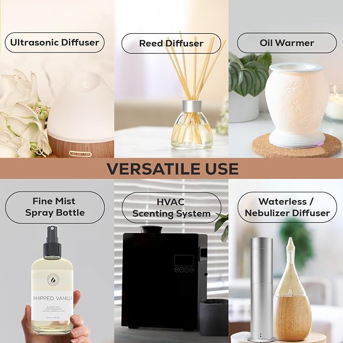 Aroma Country Whipped Vanilla Luxury Diffuser Oil Refill (8.5 Fl Oz) | Hotel-Inspired • Long-Lasting Home Fragrance • for Aromatherapy, Reed Diffusers, Diffuser Machines & Room Sprays