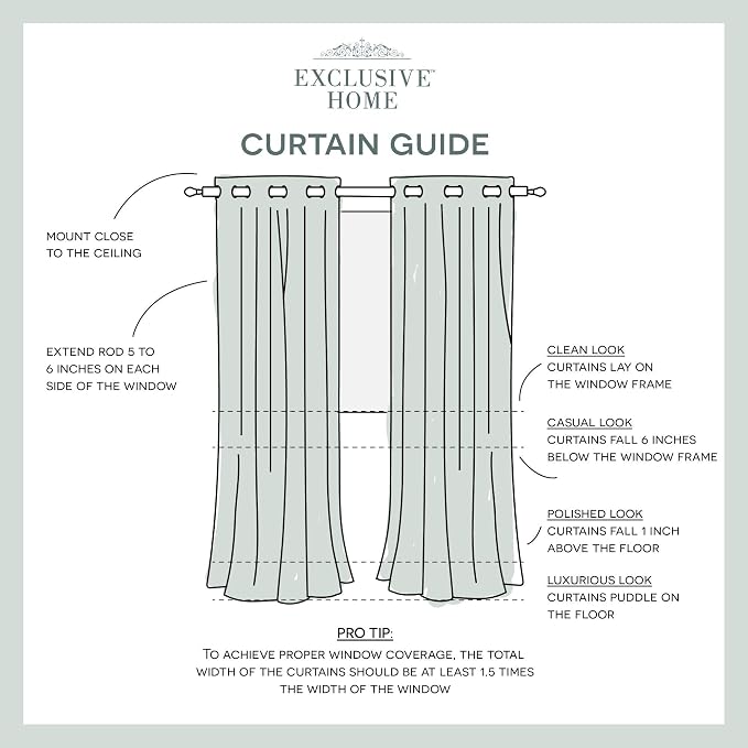TOWN & COUNTRY LUXE Talia Double Layer Indoor Curtains, Sheer and Room Darkening Blackout, Grommet Top, Energy Efficient, 2-Pack Set, 52"x96", Sand