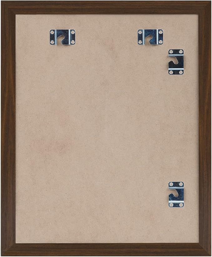 Americanflat - 2 Pack - Kids Artwork Frame Changeable (Walnut) - Magnetic Door Holds 100 Art Pieces - 8.5x11 Letter Size Display with Mat or 10x12.5 Without Mat - My Mini Masterpiece