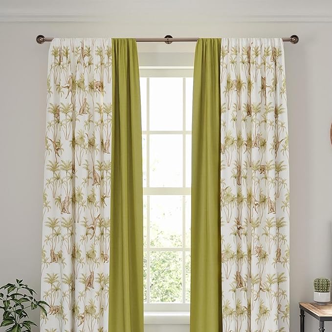 Industrial Curtain Rods 18 to 45 in,Blackout Curtain Rod,Adjustable Length,1 in Diameter Pipe,Wall or Ceiling Mounted,for Bedroom and Living Room (Antique Brass18” to 45”)