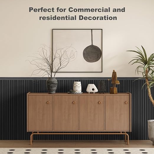 Art3d Wainscotting Wall Panel Kit, 37.8" Tall Beadboard Panels for Walls, Polystyrene Board and Batten Wall Panel Kit, Easy DIY Decorative Trim for Living Room, Kitchen, Bedroom – Covers 31 Sq.Ft