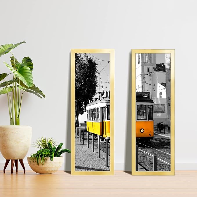 LaVie Home 12x36 Picture Frame Gold, Panoramic Picture Frame for Wall Decoration, Classic Gold Minimalist Style Suitable for Decorating Houses, Offices, Hotels(1 Pack)