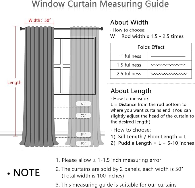 MEETSKY Terracotta Blackout Curtains 95 Inches Long 2 Panels - Burnt Orange Curtains for Living Room Thermal Insulated Rod Pocket Drapes for Bedroom, Leaf Print Window Treatment, 50" Wide