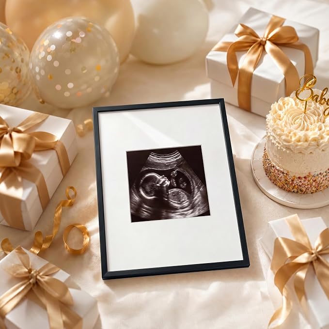 Signature Picture Frame 11x14, Aluminum Signable Frame with Mat, Black | Sleek Black Signable Frame with 5x7 Opening for Wedding, Graduation, Birthday & Baby Shower Guest Book | Wall Kit Included