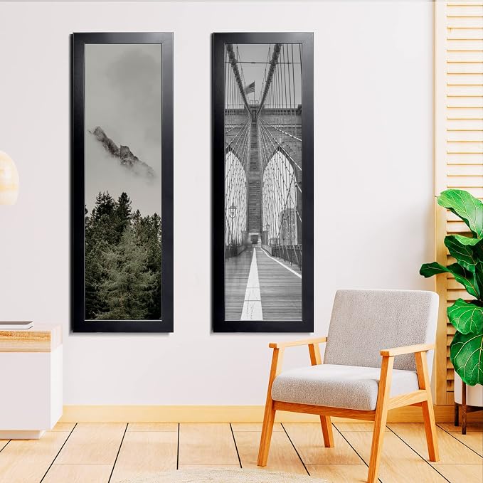 LaVie Home 8x24 Picture Frame Black, Panoramic Picture Frame for Wall Decoration, Classic Black Minimalist Style Suitable for Decorating Houses, Offices, Hotels(1 Pack)