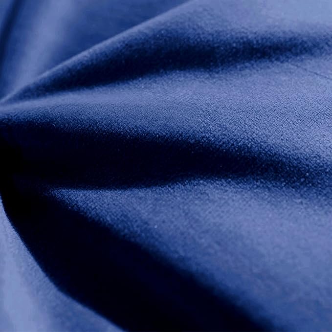 Velvet Pillow Cover Blue 18x18 Inch - Luxury Crushed Velvet Decorative Throw Pillow Case for Living Room Sofa Bed (1 Pack)