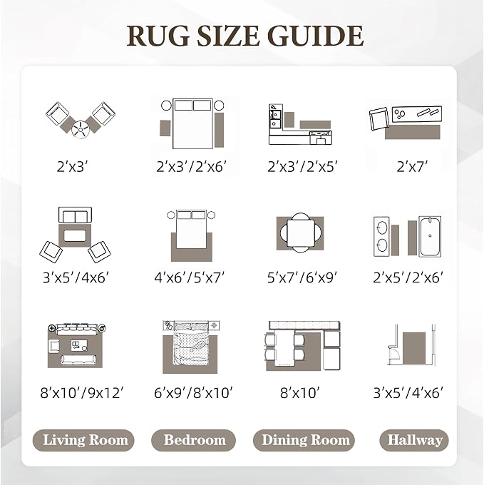 Area Rug 4x6 Geometric Rug: Washable Boho Moroccan Rugs Soft Farmhouse Rug, Modern Neutral Stain Resistant Indoor Floor Carpet for Livingroom Bedroom Dining Table Nursery(Brown,4X6)
