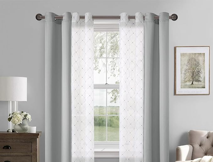 Industrial Curtain Rods 18 to 120 in,Wrap Around Rods, Adjustable Curtain Pole,1 in Diameter Pipe Wall or Ceiling Mounted,for Living Room(Brushed Crimson Black18” to 120”)