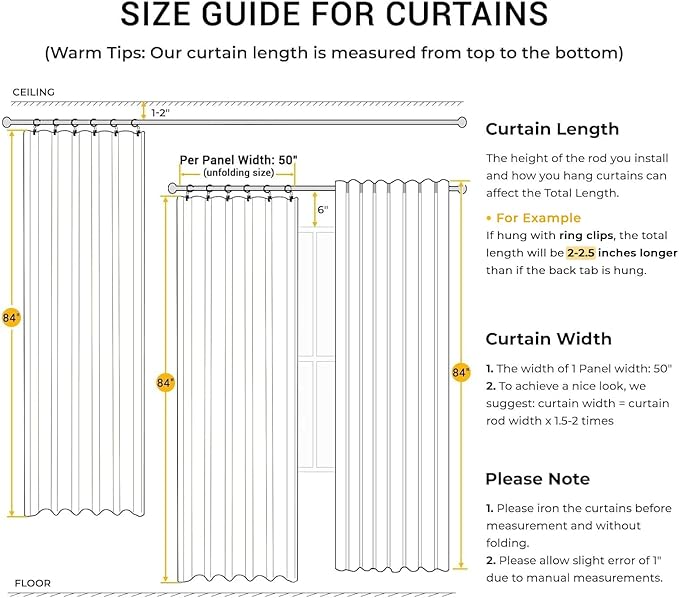 INOVADAY 100% Blackout Curtains for Bedroom, Black Out Curtains 80 Inch Long, Clip Rings Linen Blackout Drapes, Thermal Insulated Room Darkening for Living Room, 2 Panels - Olive Green,W50xL80