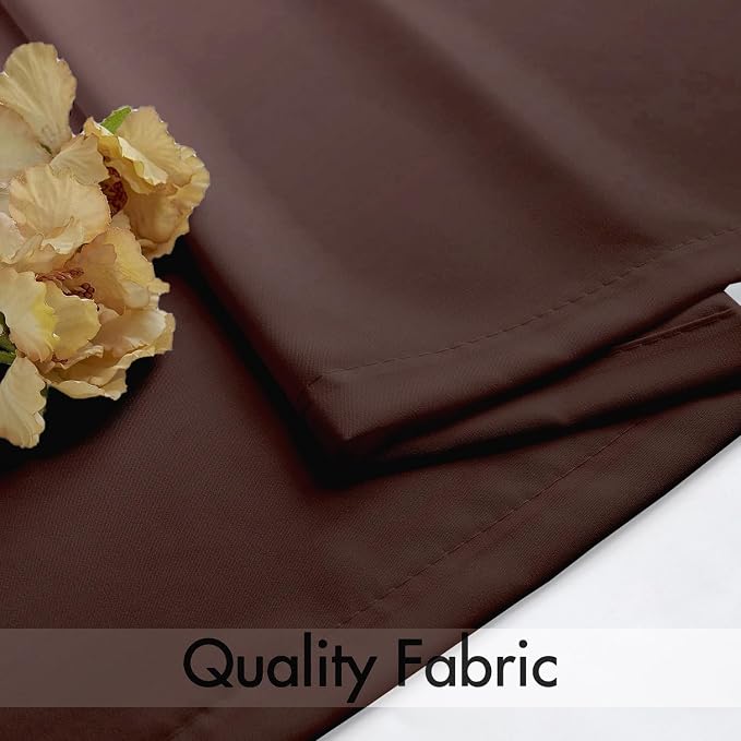 Brown Curtains for Living Room 63 Inch Length Brown White Ombre Curtains 2 Panel Bedroom Farmhouse Chocolate Ombre Light Filtering Window Curtain Modern Gradient Drapes