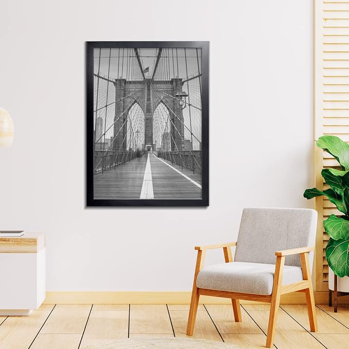 LaVie Home 20x27 Picture Frame Black, Puzzles Frame for Wall Decoration, Classic Black Minimalist Style Suitable for Decorating Houses, Offices, Hotels, Puzzles Posters Photos or Artwork(1 Pack)