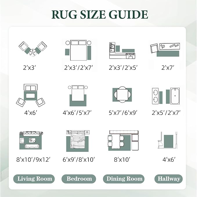 Area Rug Living Room Rugs 5x7 - Large Soft Boho Geometric Rugs, Non-Slip Foldable Washable Area Rug Non Shedding Morden Indoor Floor Carpet for Living Bedroom Office Dining Room (Green,5'x7')