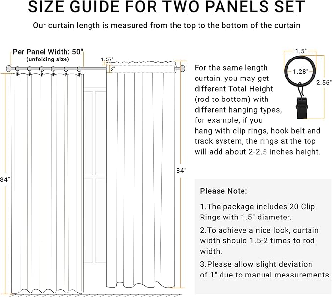 100% Blackout Shield Full Blackout Curtains for Bedroom 120 inch Length 2 Panels Set, Clip Rings/Rod Pocket Faux Linen Black Out Curtains for Living Room, Thermal Insulated, 50Wx120L, Light Sage