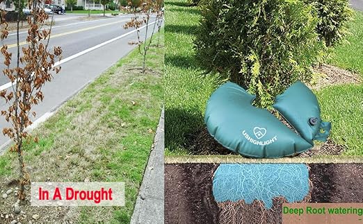 2-Pack Tree Watering Ring, Tree Watering Bags Slow Release 20 Gallon, Tree Bags for Watering for Slow Drip 6 to 9 Hours, Low-Profile Watering Bags for New Trees, Multi-Trunk Trees and Shrubs