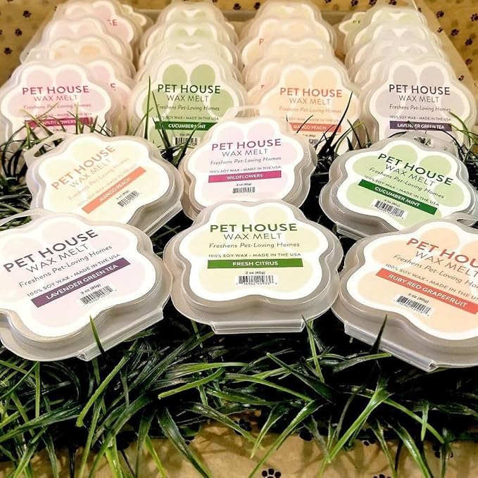 One Fur All Pet House Scented Wax Melts for Warmer - Long-Lasting Pet Friendly Plant Based Soy Wax Melts - Falling Leaves Pack of 2