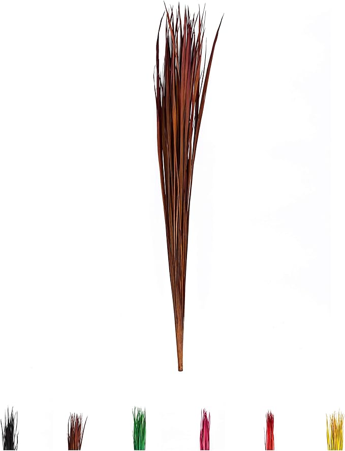 Leewadee Tall Vase Filler, Natural Grass Stems – 2 Bunches of Colored Branches for Vases, Carefully Dried Twigs for Home and Bar Decoration, 45 inches, Bordeaux