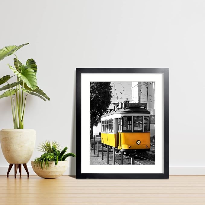 LaVie Home 20x30 Picture Frame Black Poster Frame,Display Pictures 18x24 with Mat or 20x30 Without Mat, Stable and Sturdy Frame and Polished Plexiglass, Horizontal and Vertical Format of The Walls
