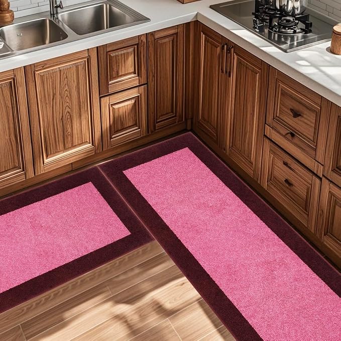 Machine Washable Kitchen Rug 24" x 70", Non Slip Kitchen Mat for Floor, Absorbent Entrance Runner Rug for Bedroom, Hallway, Laundry, Door (Roll Packing)