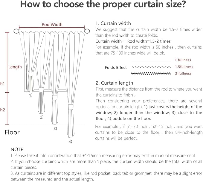 Joydeco Linen Curtains 72 Inch Length 2 Panels Set for Living Room,Light Filtering Curtains 37 Inch Wide for Bedroom, Off-White Curtains with Back Tab & Rod Pockets (37x72 inch, Off-White)
