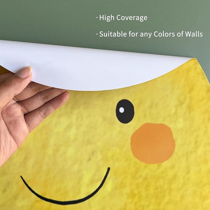 Large Sunshine Nursery Decor, Smile Sun and Cloud Wall Decal for Playroom, Classroom and Party, Watercolor Dreamy Drift