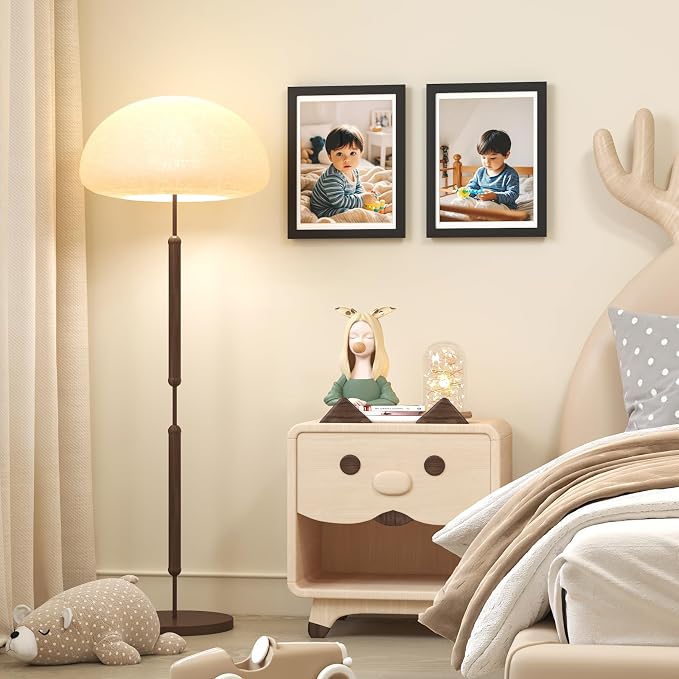 KINLINK 9x12 Kids Art Frame 2 Pack, Solid Wood Artwork Frames Changeable, Front Opening Hold 150 Pictures, Art Frames for Kids Artwork, 8.5x11 with Mat 9x12 without Mat, Picture Frames Black
