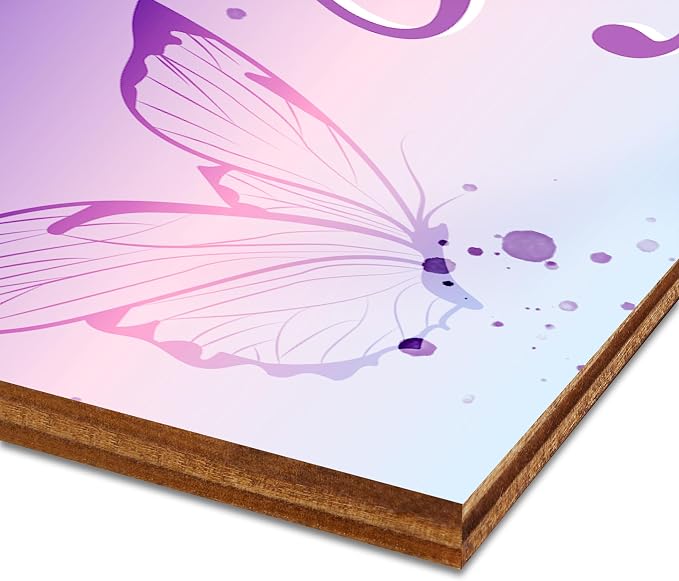 Butterfly Room Decor Set - 9 Pieces for Girls' Bedroom, Inspirational Wall Plaques