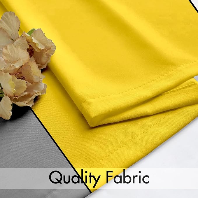 Yellow and Black Geometry Curtains Length Room Modern 42W x 63L Inch Grey Abstract Rod Pocket Curtain for Bedroom Kitchen Living Room Window Drapes 2 Panels