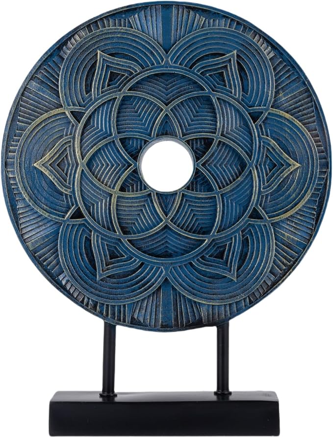 Modern Sculpture Decorative Objects Above Cabinet Decor Kitchen Elegant Home Decor Items Accents for Living Room Centrepieces, Console Table Decorations (Blue)