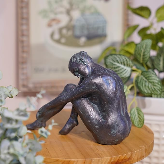 Guichifun Yoga Dancer Statue Home Decoration - Resin Bronze Sculpture Modern Creative Home Garden Statue Handicrafts Art Ware Décor Office Room or Outdoor Gifts 7.8 x 3 x 5.8 Inch