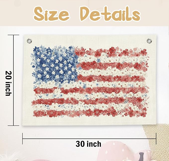 RTXLEZM Kids Room Decor,Classroom Wall Art Decor Banner | Patriotic Decor for Home Porch Farmhouse Home Kids Boy Girl Room Bedroom Playroom Classroom 20x30 Inch