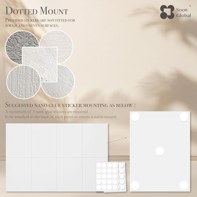 Soon Global 8-Pack Acoustic Panels, Soundproof Wall Panels, 48 X 32 Inches Sound Absorbing Panels, Decorative Acoustical Wall Panels, Acoustic Treatment for Recording Studio, Harmony in Azure