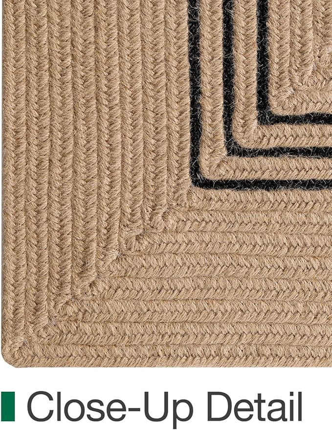 LUMI 3x7 Jute Runner Rug Non Slip for Hallway, Natural Rustic Carpet No Shedding, Farmhouse Braided Area Mat Indoor High Traffic for Living Room, Entryway, Kitchen, Laundry