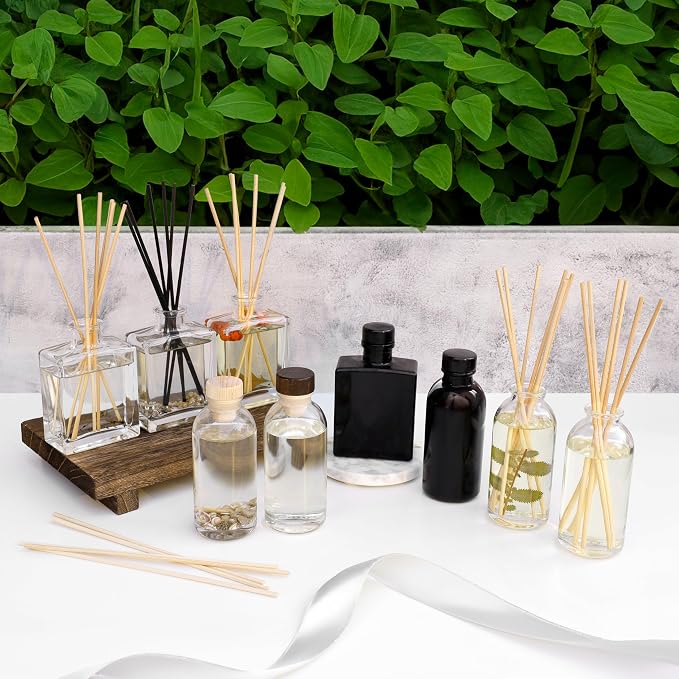 Urban Naturals Reed Diffuser Set, Honeysuckle & Jasmine - Bathroom Décor | Hyacinth, Cassis, Neroli & Geranium, Long Lasting Air Freshener for the Bedroom, Bathroom or Office, Made in the USA