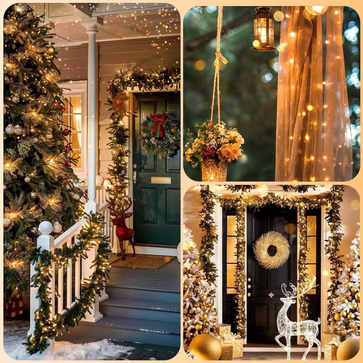 2 Pack 100 LED Fairy Lights Battery Operated with Remote, 33FT Waterproof Twinkle Lights with 8 Modes & Timer, String Lights for Bedroom DIY Wedding Indoor Outdoor Christmas Decorations, Warm White