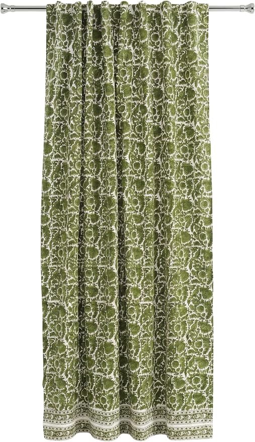 ATOSII Cotton Curtains 60" X 96" Inches Paradise Green