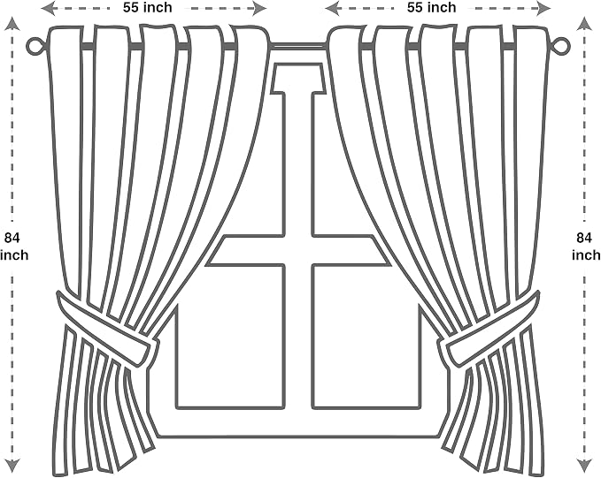 GLORY RUGS Jacquard Luxury Window 2 Panel Set Beige Curtain with Attached Valance and Backing Bedroom Living Room Dining 2 Curtains 55x84 inches Each Jana