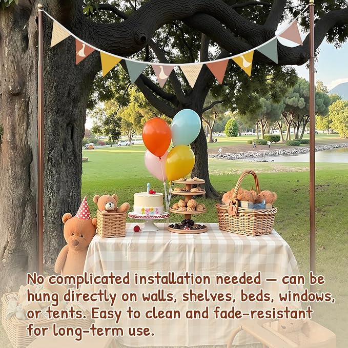 Lacama Goose Birthday Part Decorations,Baby Girls Boys Kids Room Decor, Funny Geese Triangle Bunting Banners for Farm Animal Baby Shower First Birthday Party Decorations,Kidroom