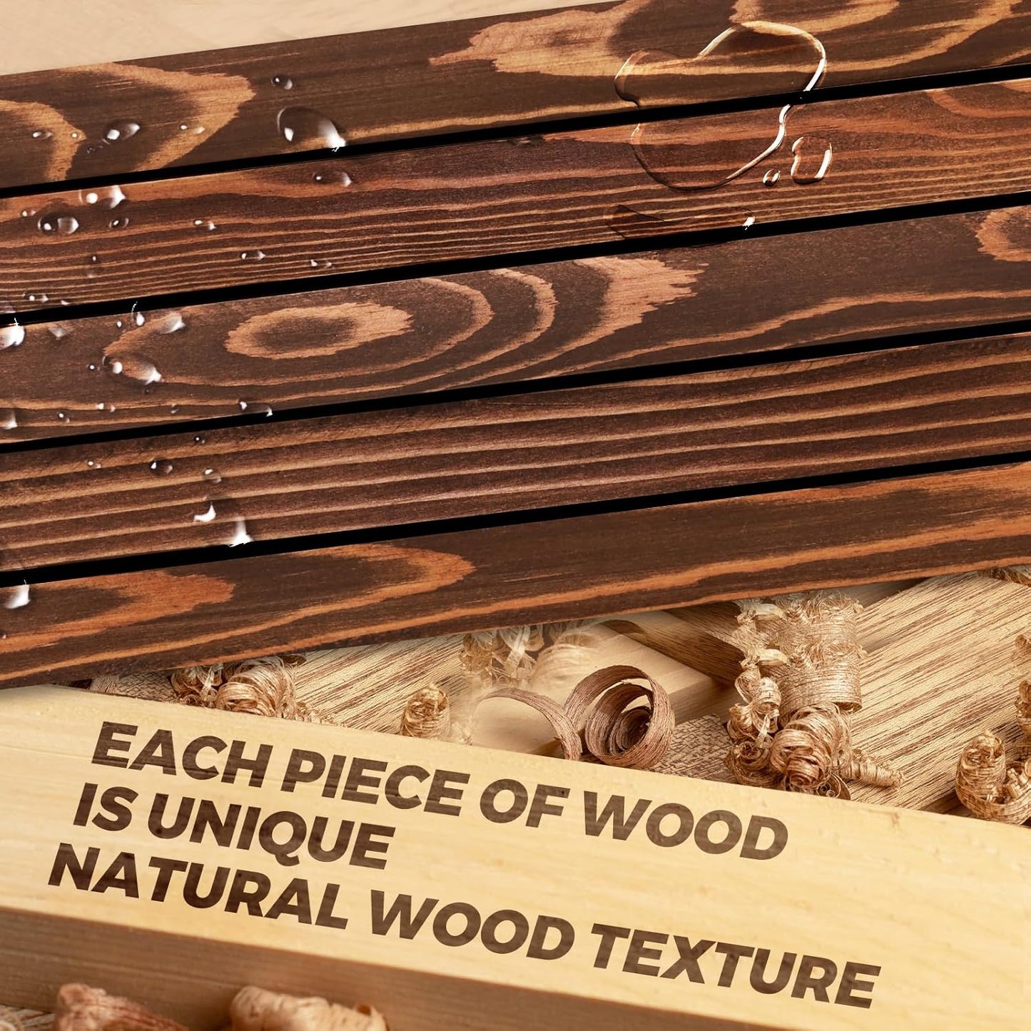 36"x6.8"x1.2" Solid Wood Floating Shelves 2-Pack - Rustic Brown Finish with Hidden Brackets, Perfect for Storage and Décor in Living Room, Kitchen, Bedroom