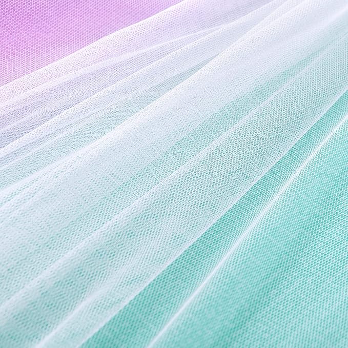 XiDi Curtains for Bedroom Kids Rainbow Pink Purple Green Curtains for Girls Room Darkening 42/63/1
