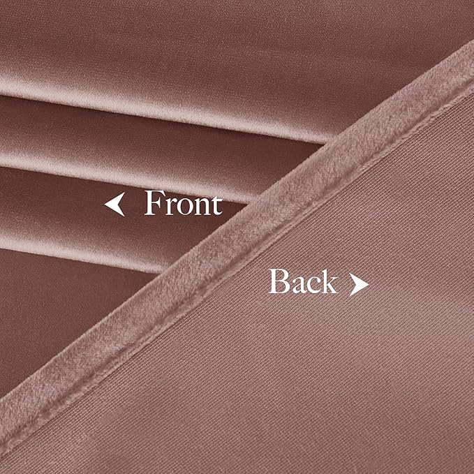 NICETOWN Dusty Pink Velvet Curtains and Drapes for Bedroom, Home Decor Panels for Home Theatre/Film Room/Stage (Set of 2, Rod Pocket Design, 84 inches Long)