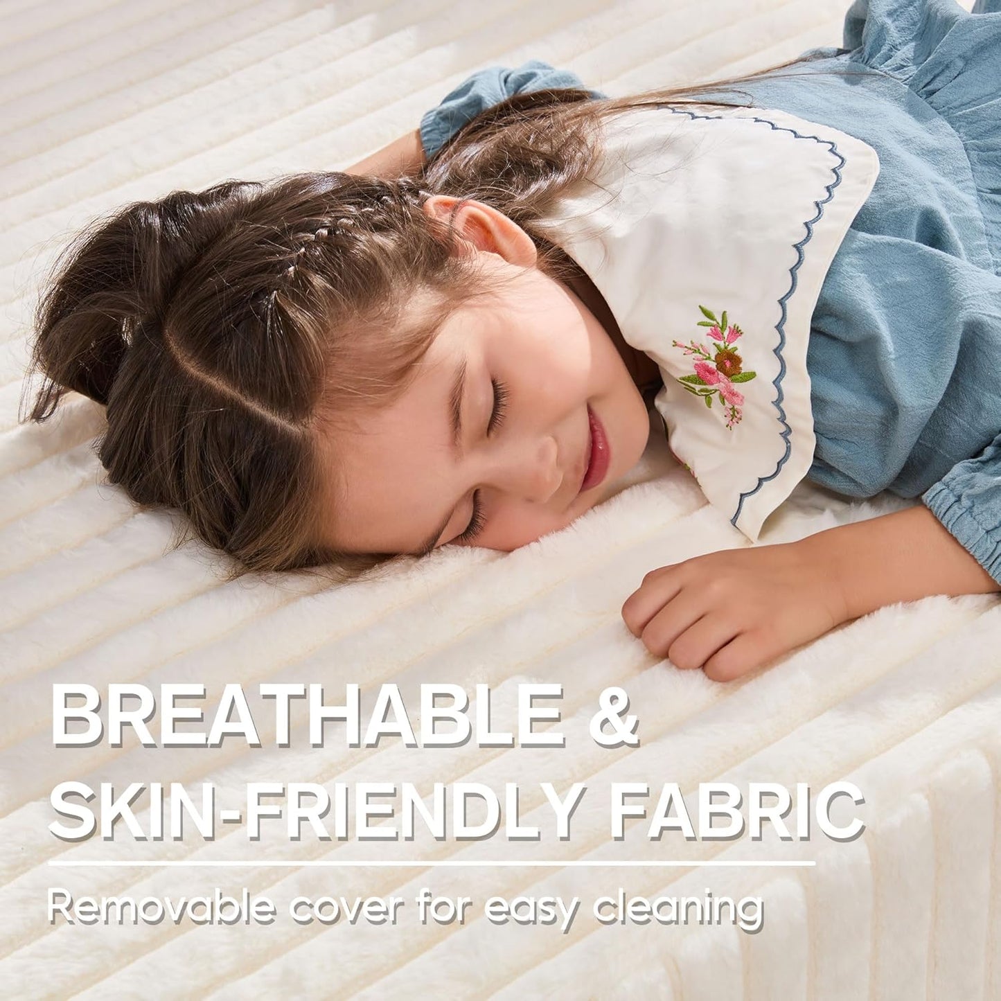 Hobestluk Modular Sectional Sofa Couches 108" L-Shape Couch 3 Seat Modular Sofa Memory Foam Sectional Couches for Living Room, Boneless Couch with Oversized Chaise (White, Left Facing)