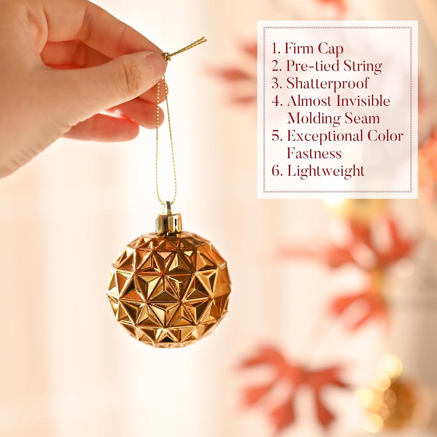 Valery Madelyn Christmas Tree Decorations Ornament Set for Fall Halloween, 50ct 2 Inches Bronze Copper Gold Shatterproof Christmas Ball Ornaments Hanging Xmas Holiday Party Decor