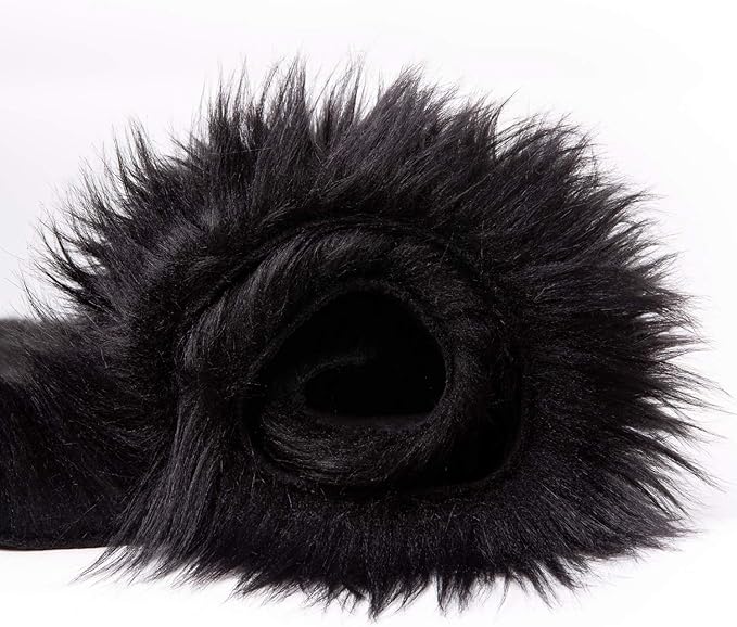 Ashler faux fur rug, Fluffy Shaggy Area Rug Ultra Soft 3 x 5 Feet Rectangle Fur Rug Black Fuzzy Rug Machine Washable Shag Rug, Nursery Decor Throw Rugs for Bedroom, kids room, Living Room