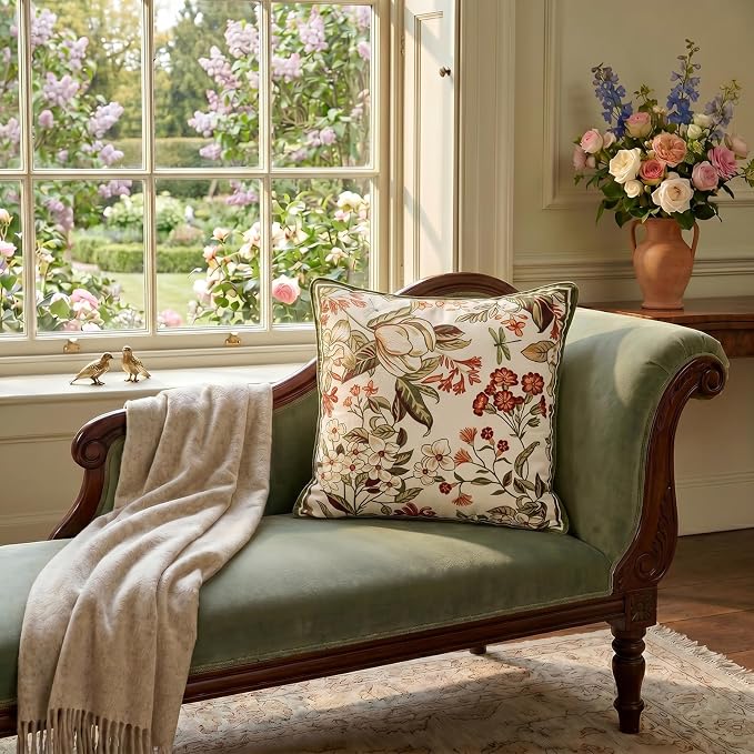 ISAENNE Designer Velvet Throw Pillow Covers,18"x18" Set of 2-Grace A | Pillow Cover,Concealed Zipper Design,Dragonfly Pattern,Sofas,Bedroom,Living Room,Lounge Chairs,All Season Home Decor
