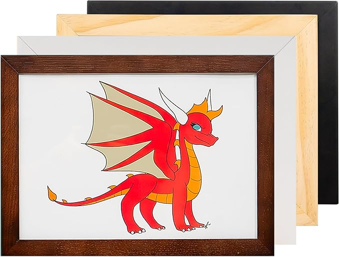 Kids Art Frames 8.5x11, Front Opening Artwork Display Frame for Kidsโ Creations โ Natural Grain Changeable Frame Holds 250+ Pieces, Show & Store Kids Art, Crafts, and 3D Projects, Easy Wall Hanging - Natural Grain