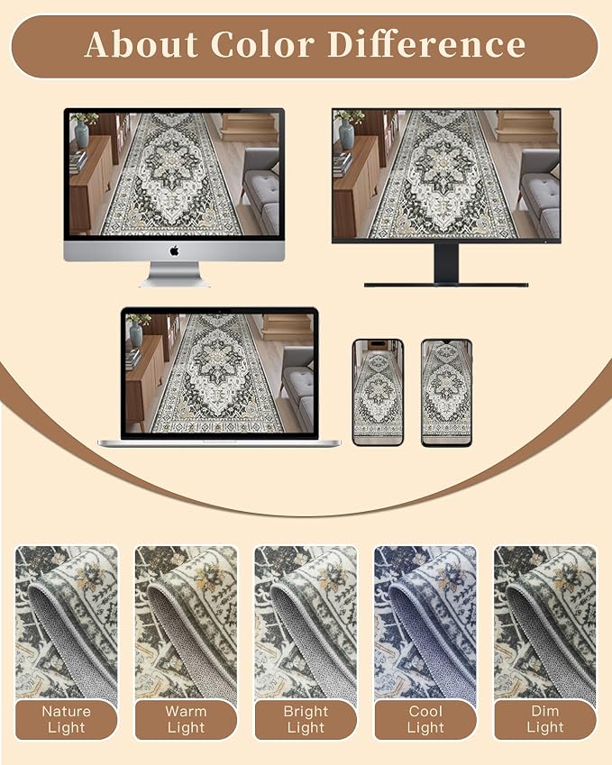 Madane Washable Entry Rug 3x4 Area Rugs for Entryway Kitchen, Black | Vintage Printed Door Mat Indoor Entrance, Low-Pile Floor Carpet Runner for Inside Front Bedroom Kitchen Entry Laundry, Stair