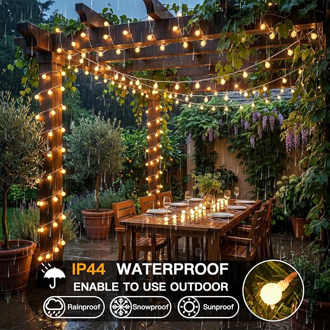 suddus Globe String Lights, 132ft 400 LED, Warm White | LED Fairy Lights, Remote Control, Connectable, Indoor Use, For Classroom Bedroom Party